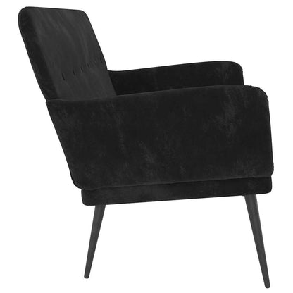 Bench Black 108 x 79 x 79 cm Velvet