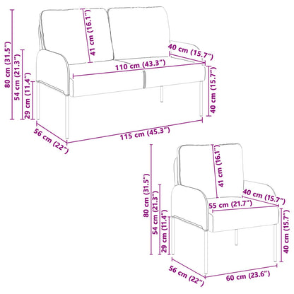 Sofa Sets with Cushion 3 pcs Black 115 x 56 x 80 cm Plywood