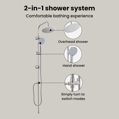 Shower System Silver 47 x 20 x 95 cm Stainless Steel