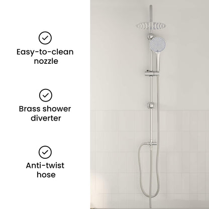 Shower System Silver 47 x 20 x 95 cm Stainless Steel