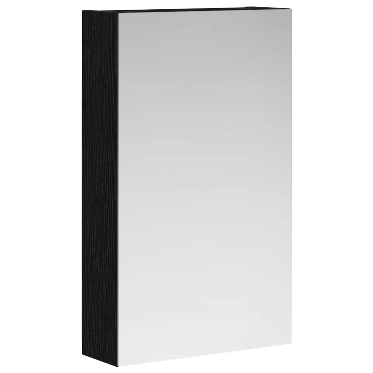 Bathroom Mirror Cabinet with Shelf Black Oak 30 x 10.5 x 50 cm