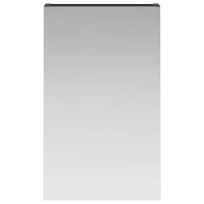 Bathroom Mirror Cabinet with Shelf Black Oak 30 x 10.5 x 50 cm