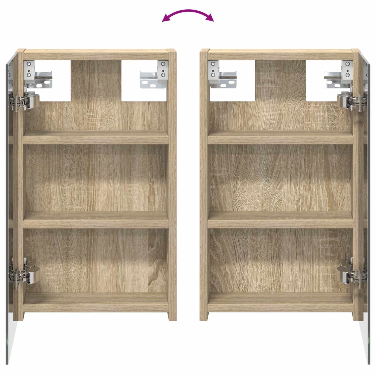 Bathroom Mirror Cabinet with Shelf Sonoma Oak 30 x 10.5 x 50 cm