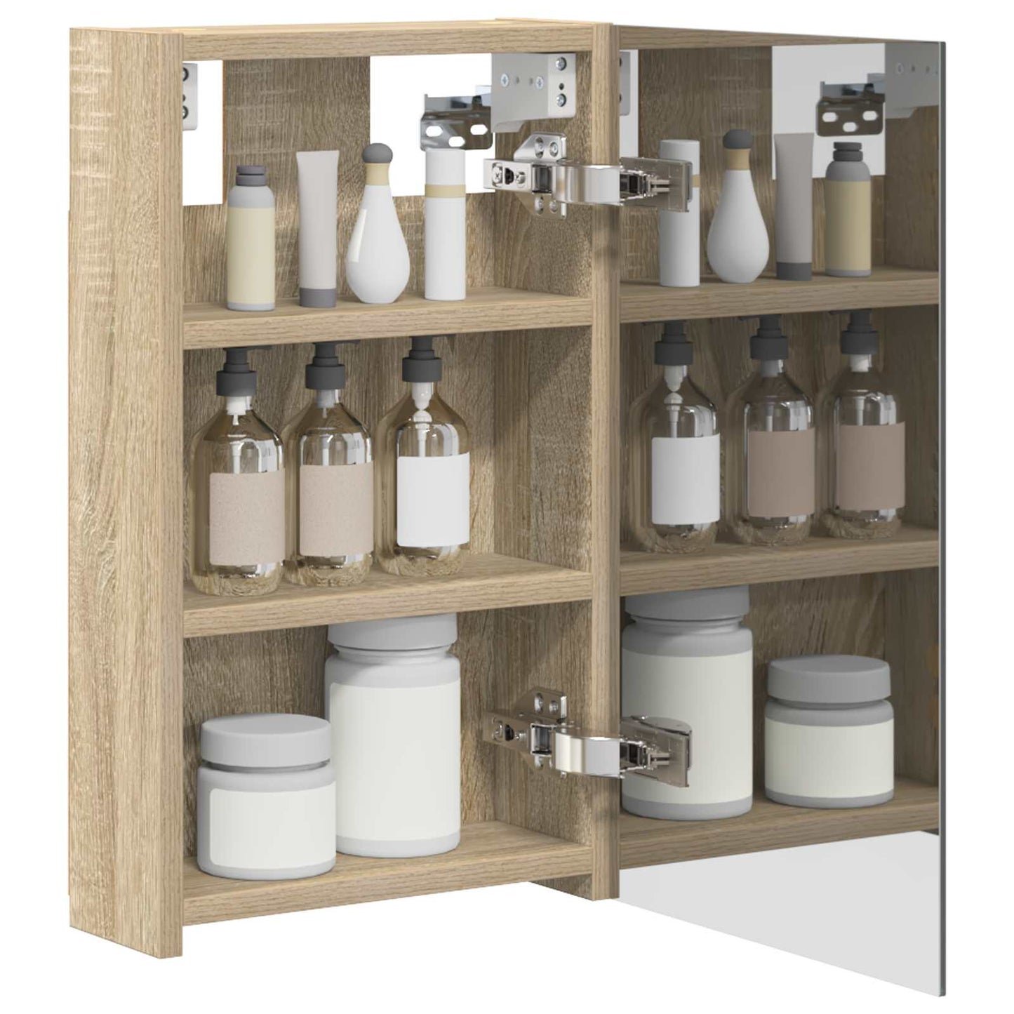 Bathroom Mirror Cabinet with Shelf Sonoma Oak 30 x 10.5 x 50 cm