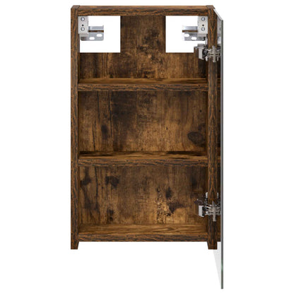 Bathroom Mirror Cabinet with Shelf Smoked Oak 30 x 10.5 x 50 cm