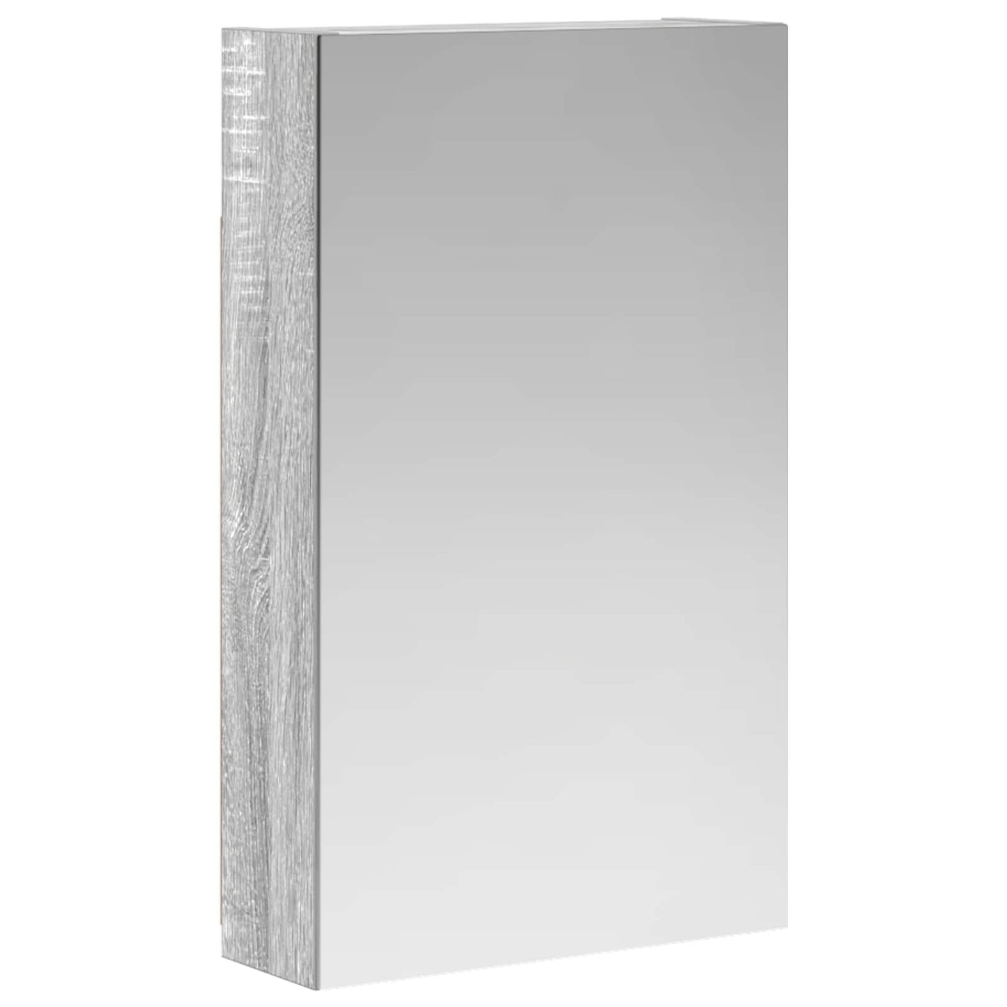Bathroom Mirror Cabinet with Door Grey Sonoma 30 x 10.5 x 50 cm
