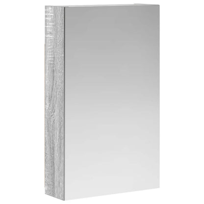Bathroom Mirror Cabinet with Door Grey Sonoma 30 x 10.5 x 50 cm