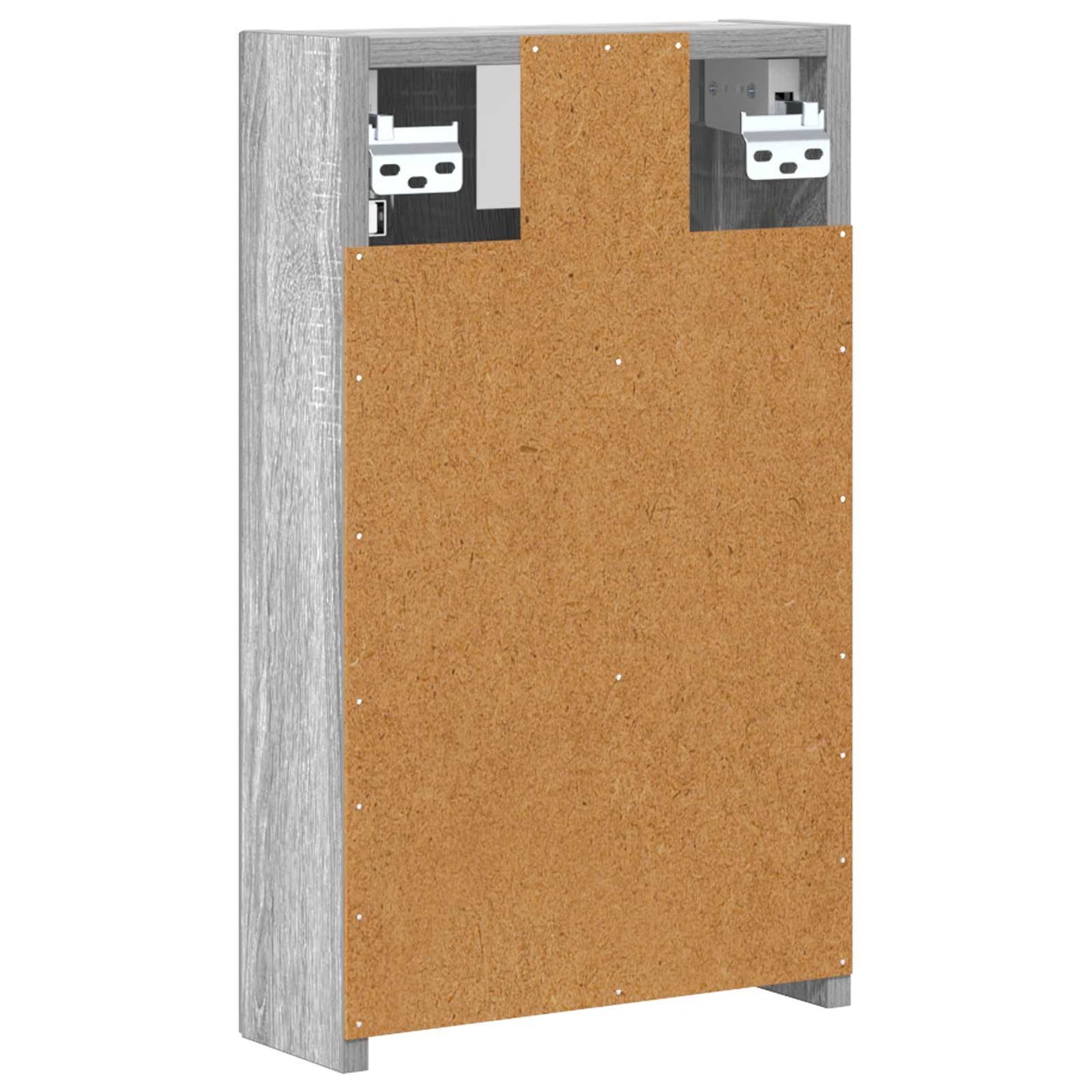 Bathroom Mirror Cabinet with Door Grey Sonoma 30 x 10.5 x 50 cm