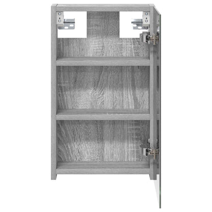 Bathroom Mirror Cabinet with Door Grey Sonoma 30 x 10.5 x 50 cm