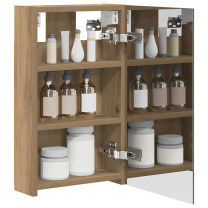 Bathroom Mirror Cabinet Artisan Oak 30 x 10.5 x 50 cm