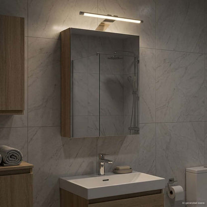 Bathroom Mirror Cabinet with Shelf Sonoma Oak 30 x 10.5 x 50 cm