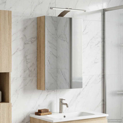 Bathroom Mirror Cabinet with Shelf Sonoma Oak 30 x 10.5 x 50 cm