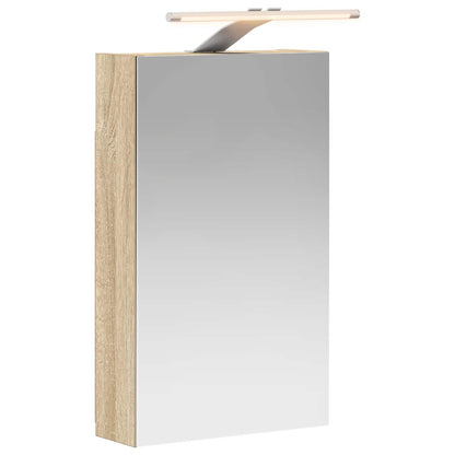 Bathroom Mirror Cabinet with Shelf Sonoma Oak 30 x 10.5 x 50 cm