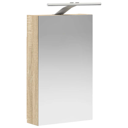 Bathroom Mirror Cabinet with Shelf Sonoma Oak 30 x 10.5 x 50 cm