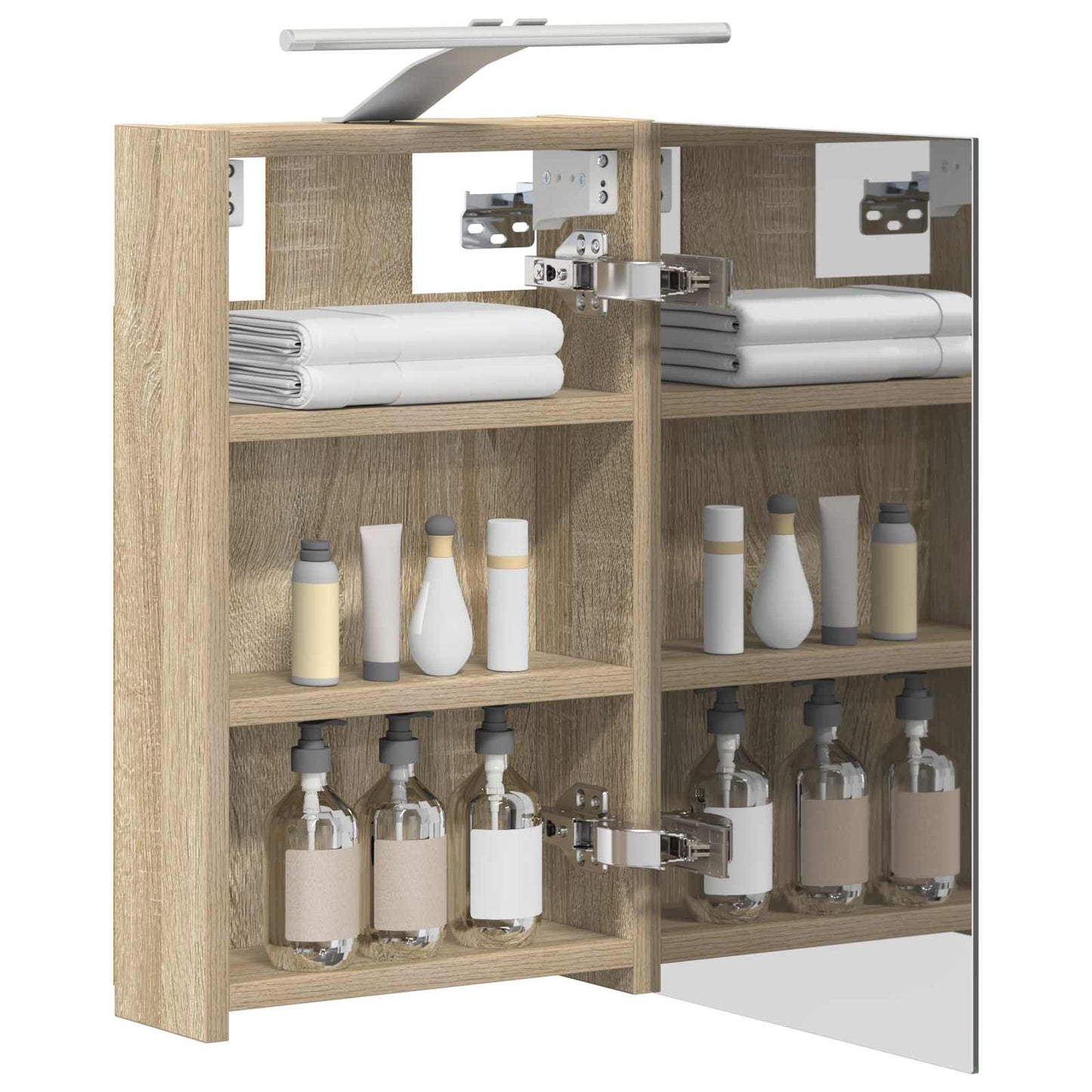 Bathroom Mirror Cabinet with Shelf Sonoma Oak 30 x 10.5 x 50 cm