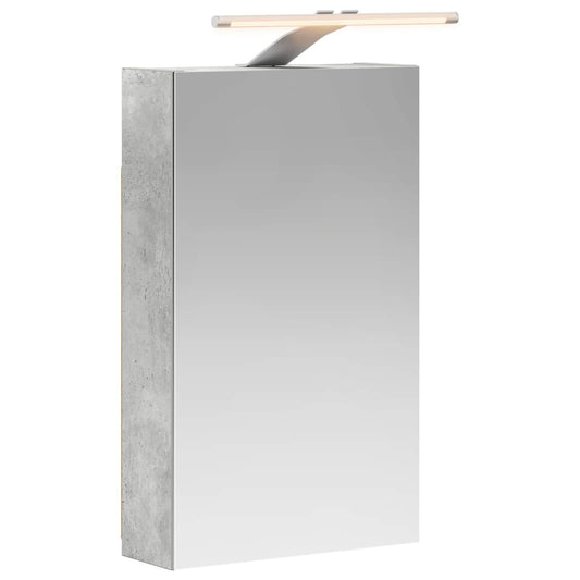 Bathroom Mirror Cabinet Concrete Grey 30 x 10.5 x 50 cm