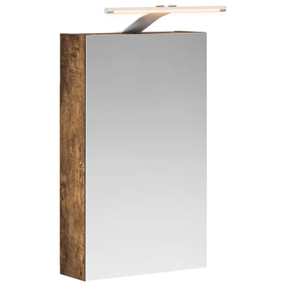 Bathroom Mirror Cabinet with Shelf Smoked Oak 30 x 10.5 x 50 cm
