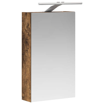 Bathroom Mirror Cabinet with Shelf Smoked Oak 30 x 10.5 x 50 cm