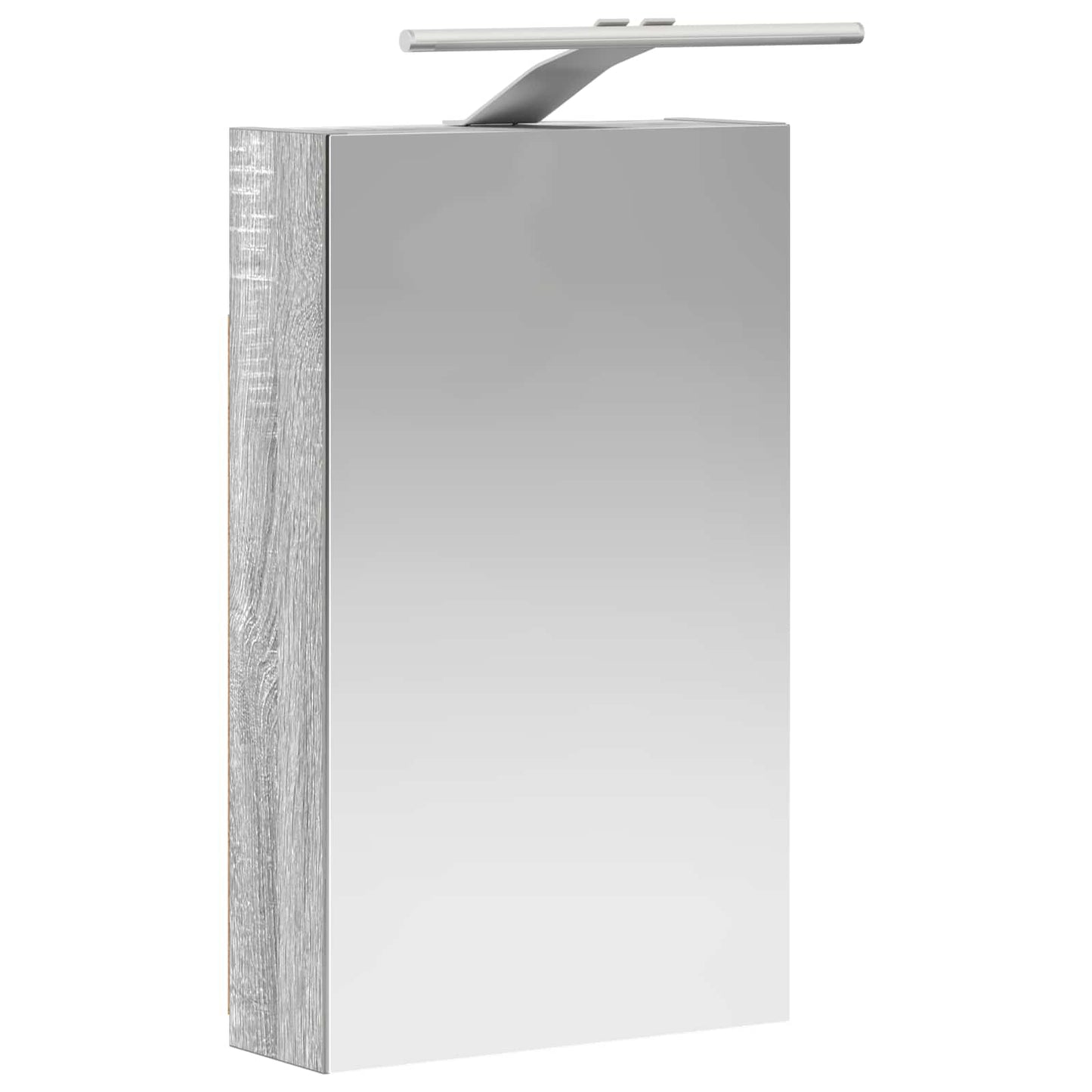 Bathroom Mirror Cabinet with Door Grey Sonoma 30 x 10.5 x 50 cm