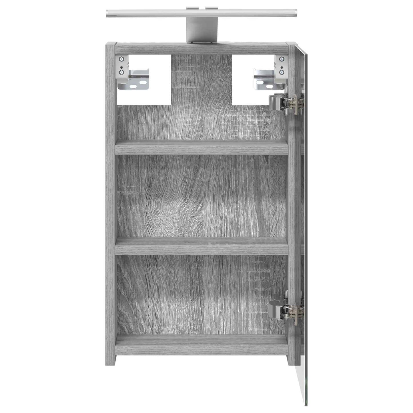 Bathroom Mirror Cabinet with Door Grey Sonoma 30 x 10.5 x 50 cm