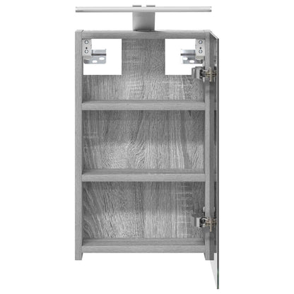 Bathroom Mirror Cabinet with Door Grey Sonoma 30 x 10.5 x 50 cm