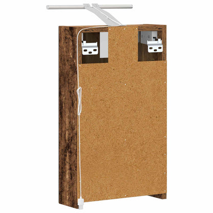 Bathroom Mirror Cabinet with Shelf Old Wood 30 x 10.5 x 50 cm