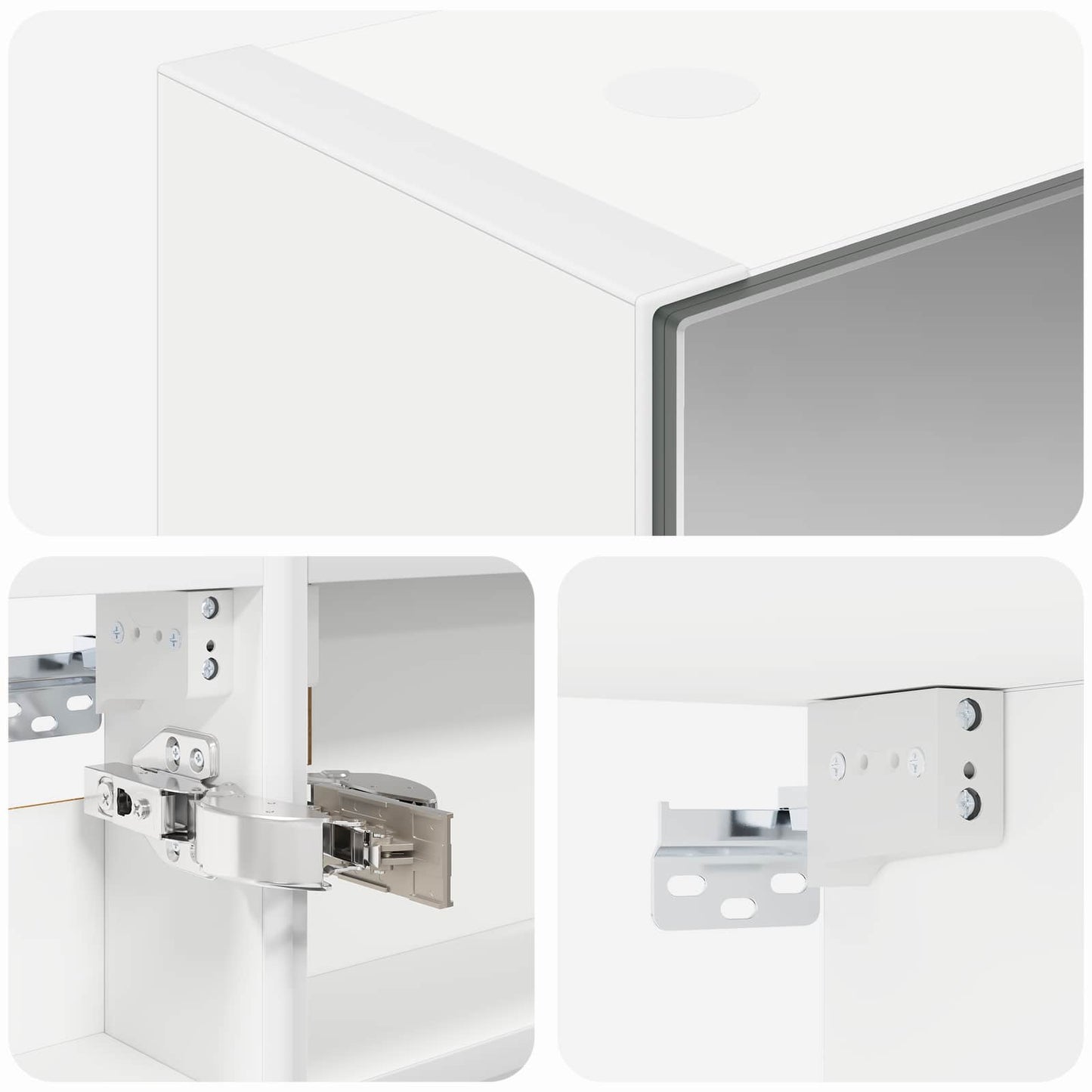 Bathroom Mirror Cabinet with Shelf White 40 x 10.5 x 60.5 cm