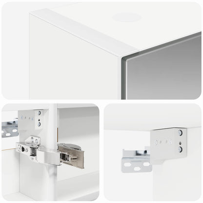 Bathroom Mirror Cabinet with Shelf White 40 x 10.5 x 60.5 cm