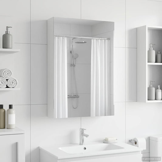 Bathroom Mirror Cabinet with Shelf White 40 x 10.5 x 60.5 cm