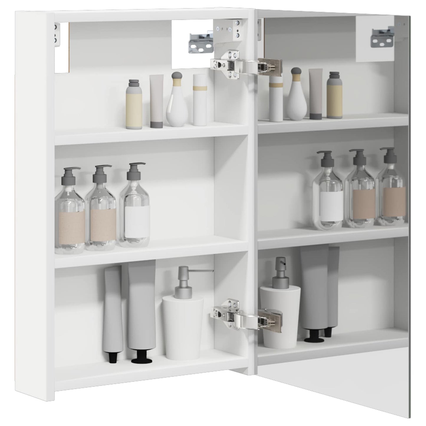 Bathroom Mirror Cabinet with Shelf White 40 x 10.5 x 60.5 cm