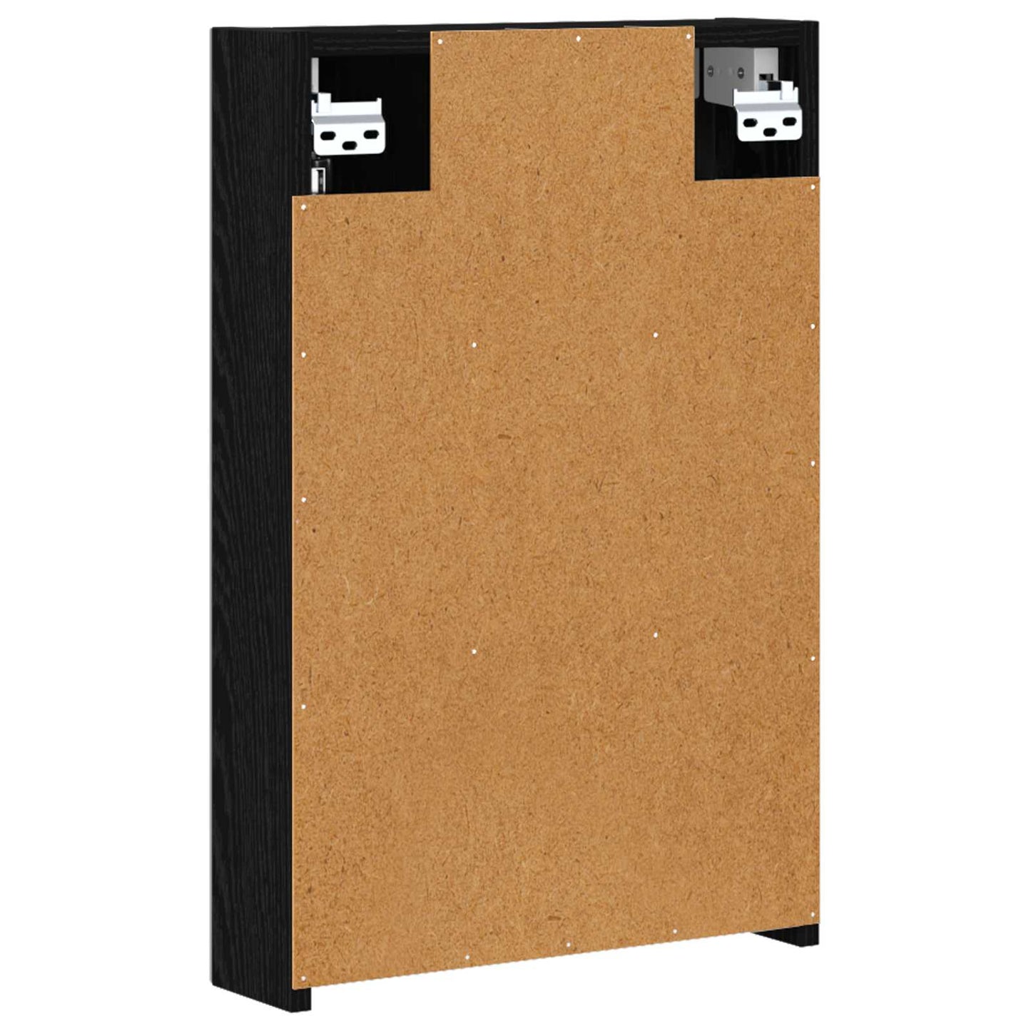 Bathroom Mirror Cabinet with Door Black Oak 40 x 10.5 x 60.5 cm