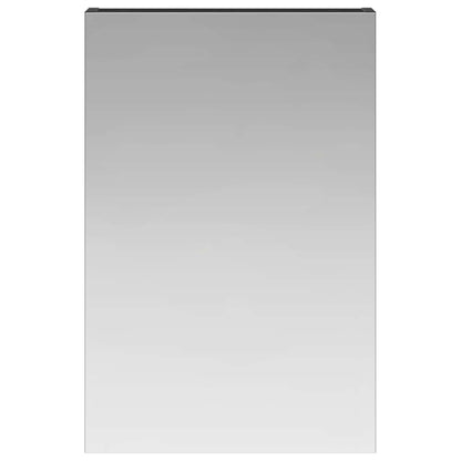 Bathroom Mirror Cabinet with Door Black Oak 40 x 10.5 x 60.5 cm