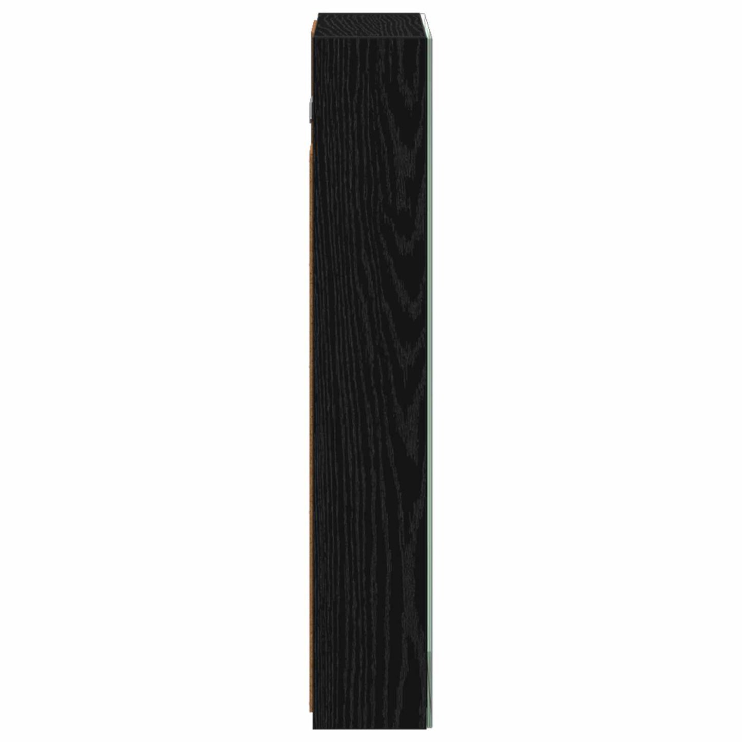 Bathroom Mirror Cabinet with Door Black Oak 40 x 10.5 x 60.5 cm