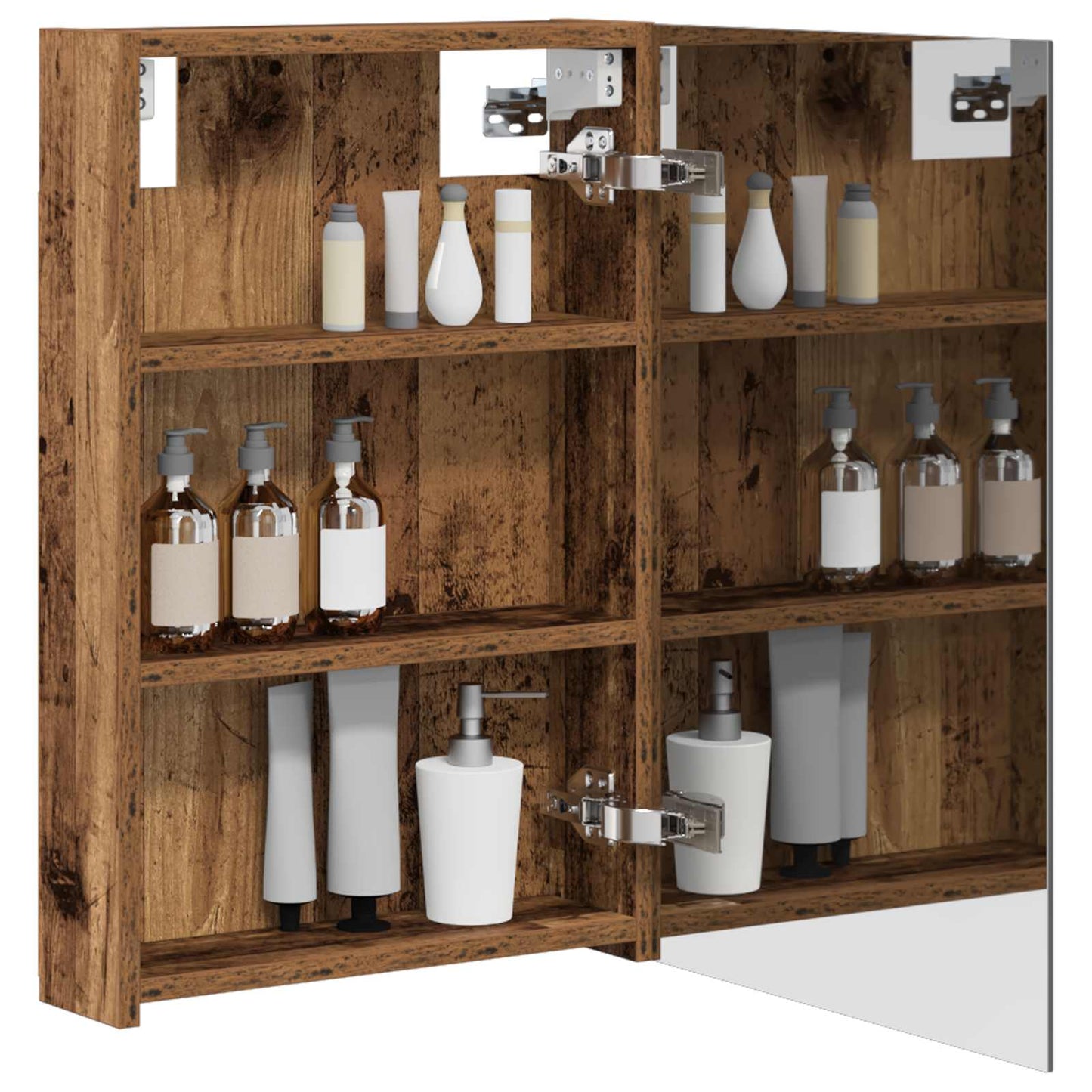 Bathroom Mirror Cabinet with Shelf Old Wood 40 x 10.5 x 60.5 cm