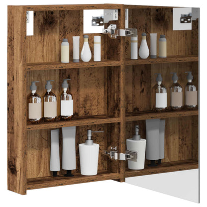 Bathroom Mirror Cabinet with Shelf Old Wood 40 x 10.5 x 60.5 cm