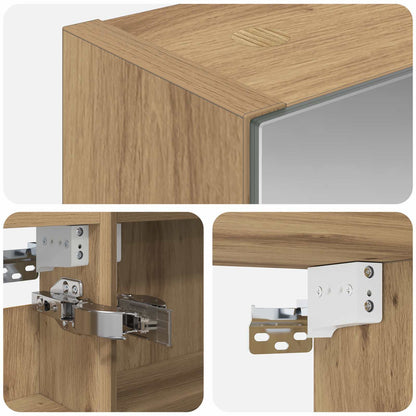 Bathroom Mirror Cabinet Artisan Oak 40 x 10.5 x 60.5 cm