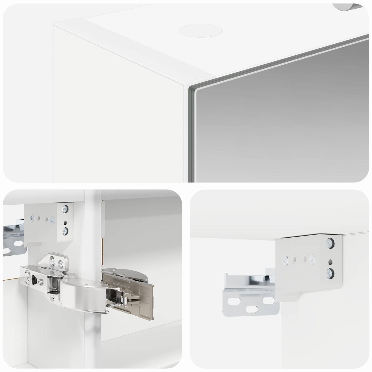 Bathroom Mirror Cabinet with Shelf White 40 x 10.5 x 60.5 cm