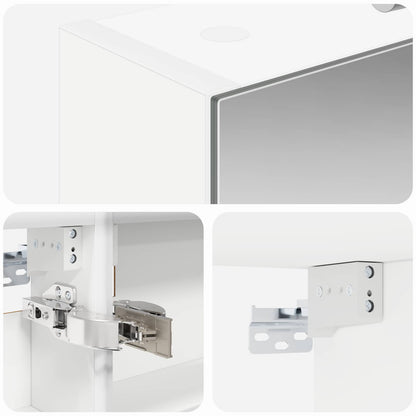 Bathroom Mirror Cabinet with Shelf White 40 x 10.5 x 60.5 cm