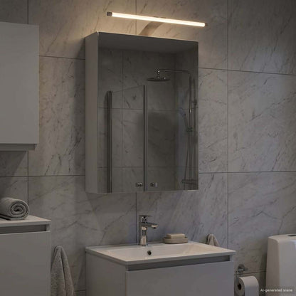 Bathroom Mirror Cabinet with Shelf White 40 x 10.5 x 60.5 cm