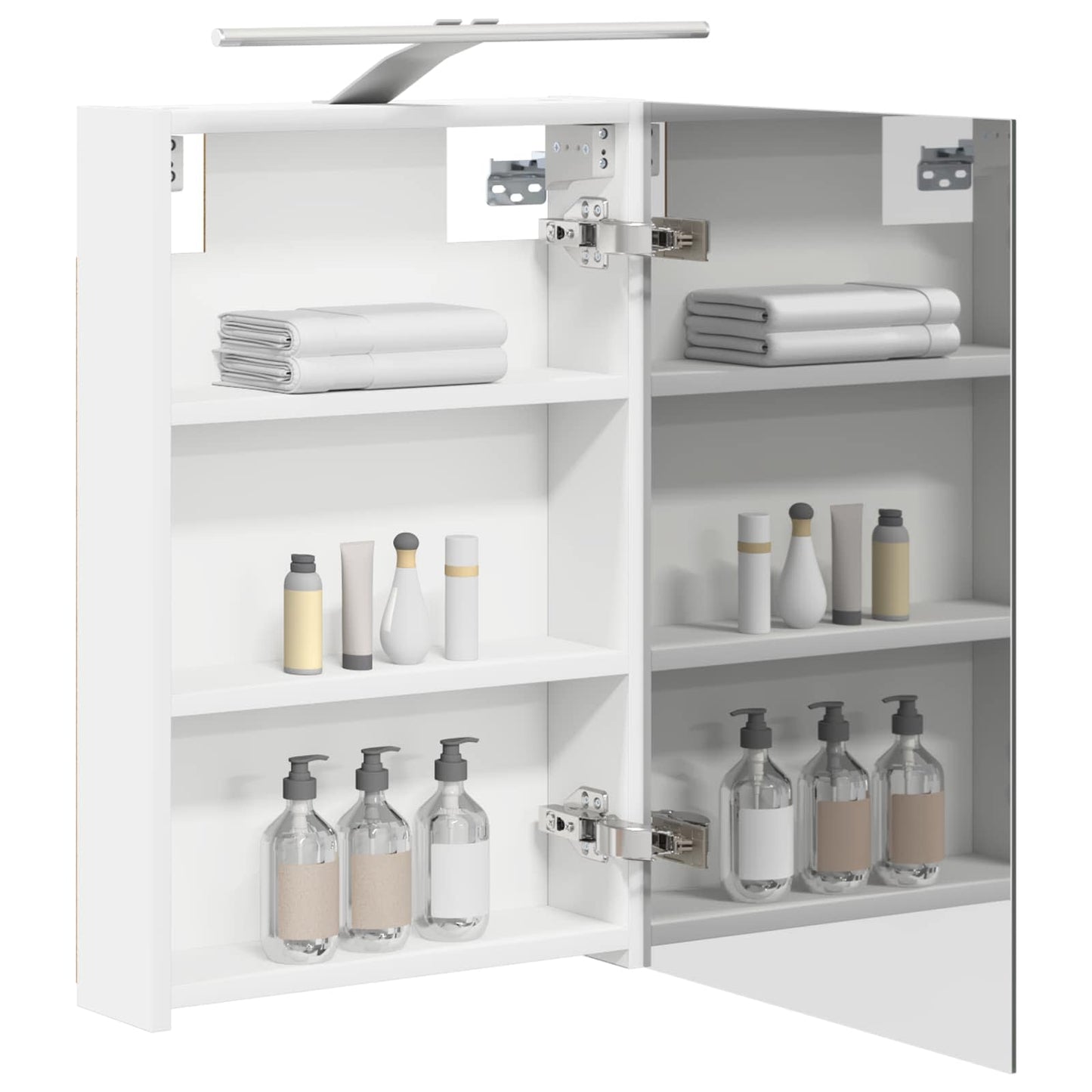 Bathroom Mirror Cabinet with Shelf White 40 x 10.5 x 60.5 cm