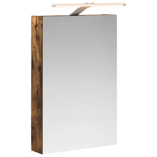 Bathroom Mirror Cabinet Smoked Oak 40 x 10.5 x 60.5 cm
