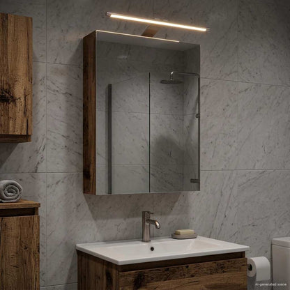 Bathroom Mirror Cabinet with Shelf Old Wood 40 x 10.5 x 60.5 cm
