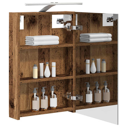 Bathroom Mirror Cabinet with Shelf Old Wood 40 x 10.5 x 60.5 cm