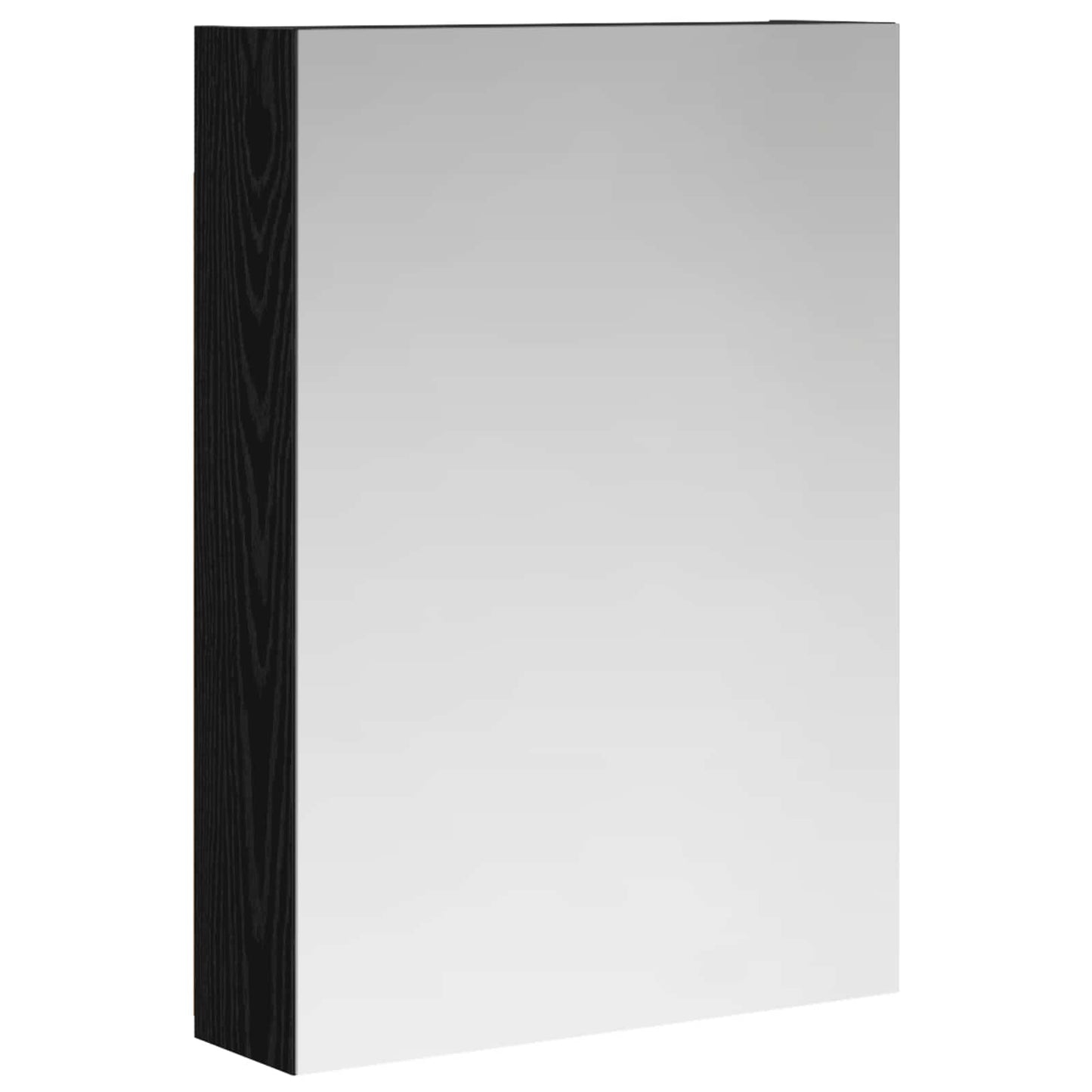 Bathroom Mirror Cabinet with Shelf Black Oak 50 x 14.5 x 70 cm
