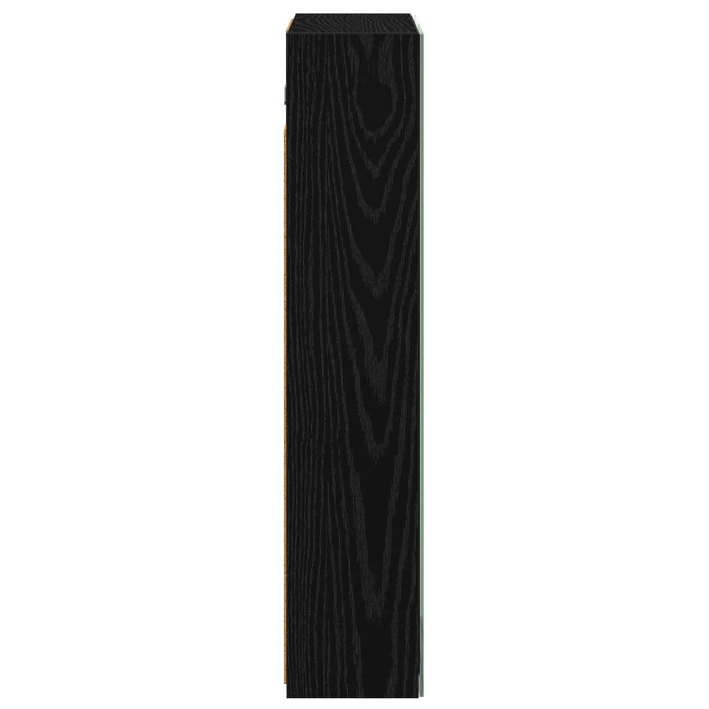 Bathroom Mirror Cabinet with Shelf Black Oak 50 x 14.5 x 70 cm