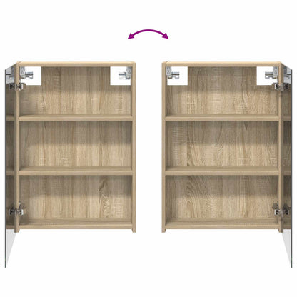 Bathroom Mirror Cabinet with Shelf Sonoma Oak 50 x 14.5 x 70 cm