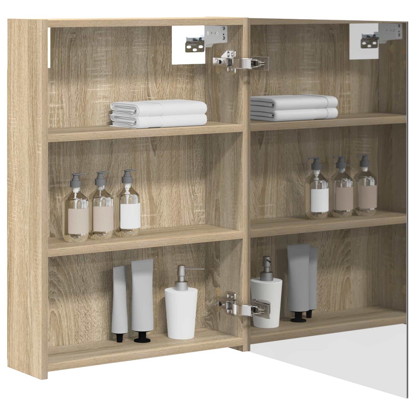 Bathroom Mirror Cabinet with Shelf Sonoma Oak 50 x 14.5 x 70 cm
