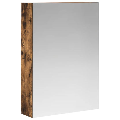 Bathroom Mirror Cabinet with Shelf Smoked Oak 50 x 14.5 x 70 cm