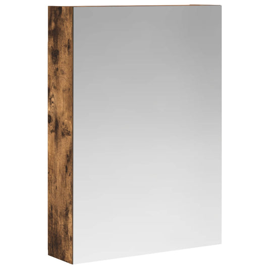 Bathroom Mirror Cabinet with Shelf Smoked Oak 50 x 14.5 x 70 cm