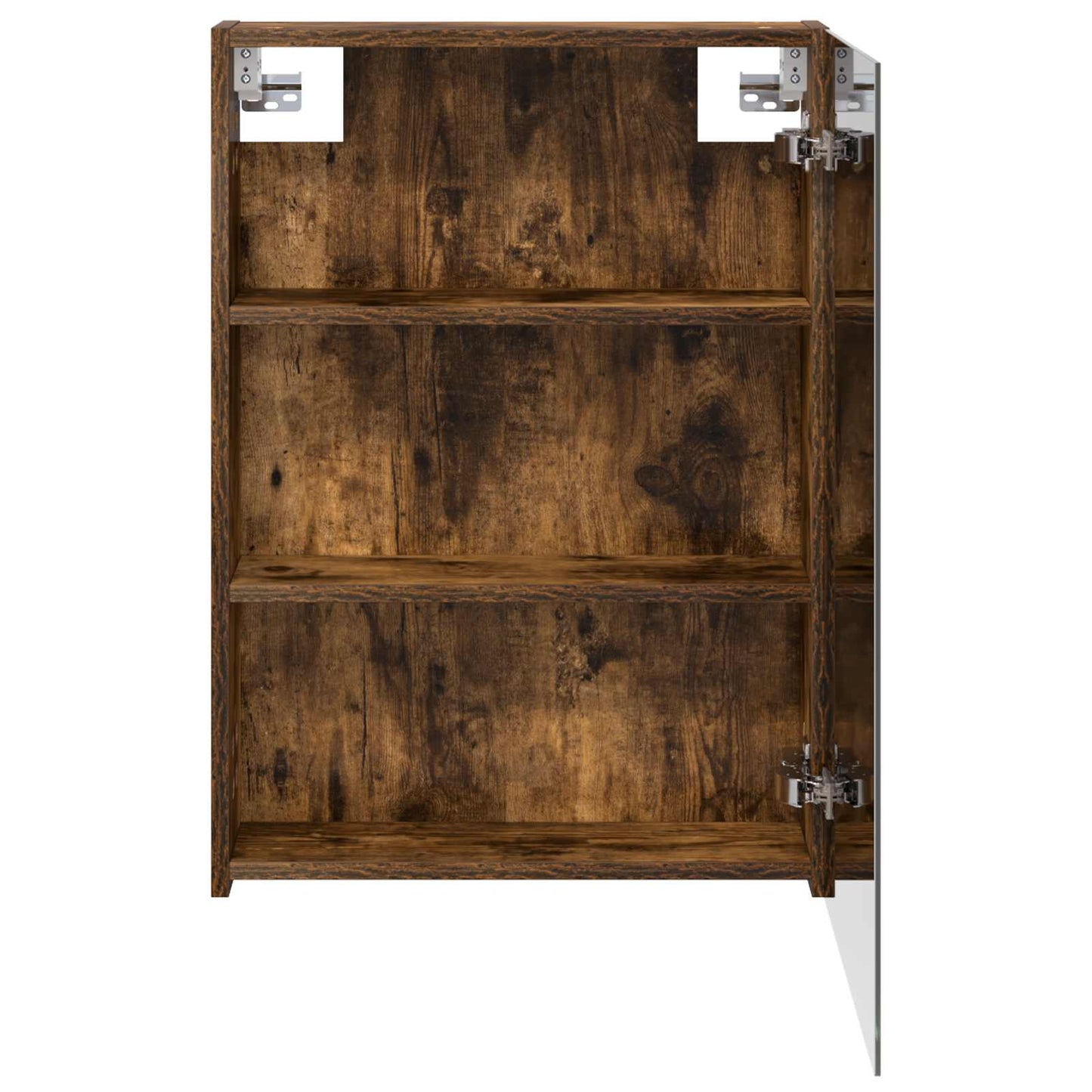 Bathroom Mirror Cabinet with Shelf Smoked Oak 50 x 14.5 x 70 cm